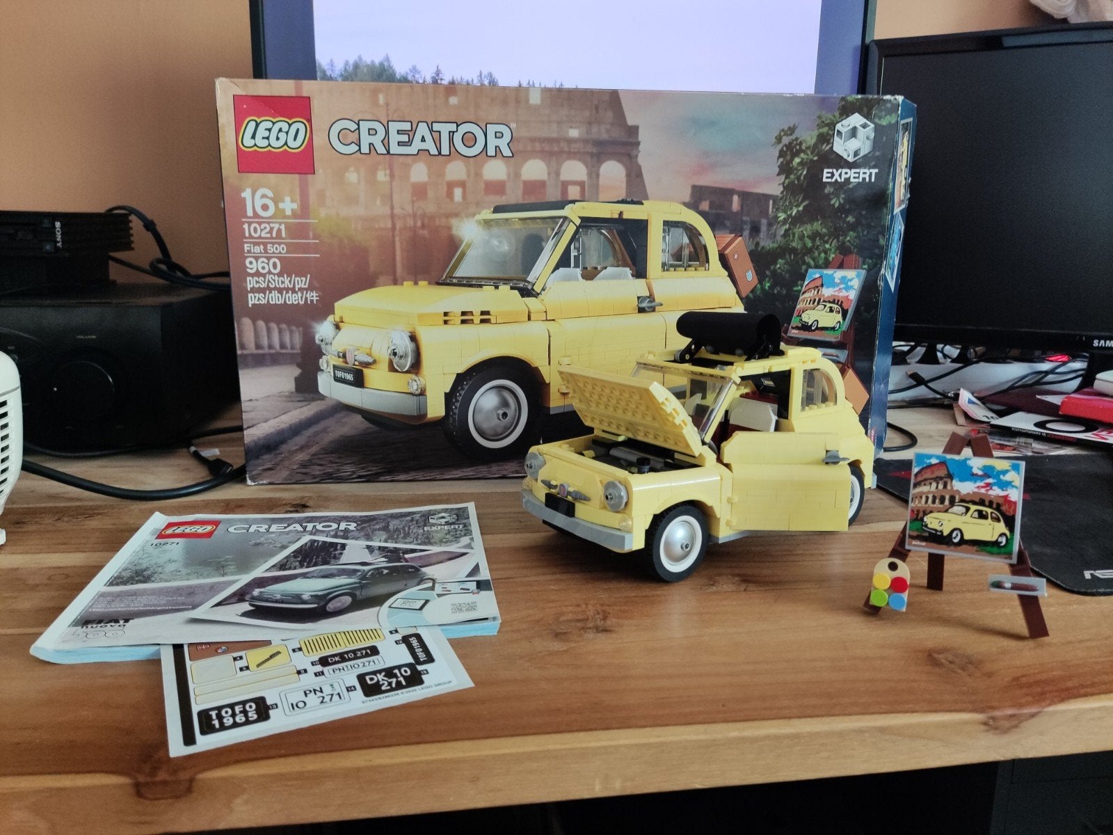 LEGO Creator Fiat Nuova 500 (yellow), Gebruikt, Lego, Ophalen of Verzenden, Inclusief instructies