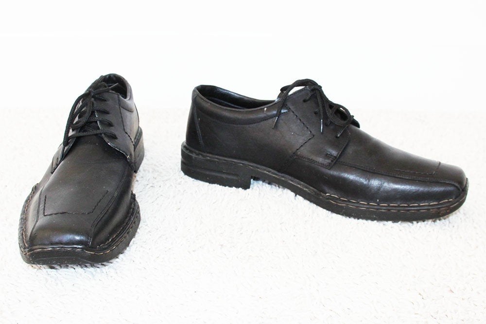 Mooie Leren Rieker Heren Schoenen -s13 (Maat 45) € 75,-, Zwart, Ophalen of Verzenden, Zo goed als nieuw, Rieker