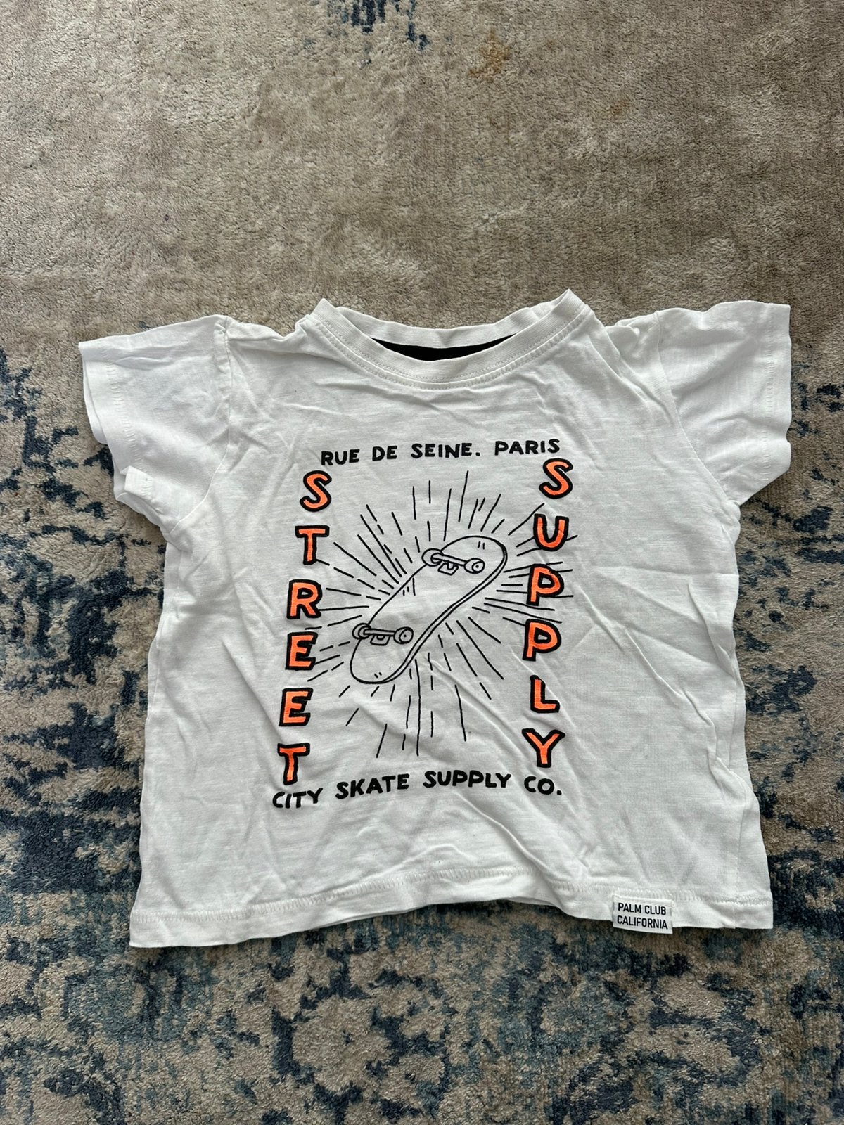Wit t-shirt met skateboard Zeeman maat 92 / 98, Ophalen of Verzenden, Zo goed als nieuw, Jongen, Shirt of Longsleeve
