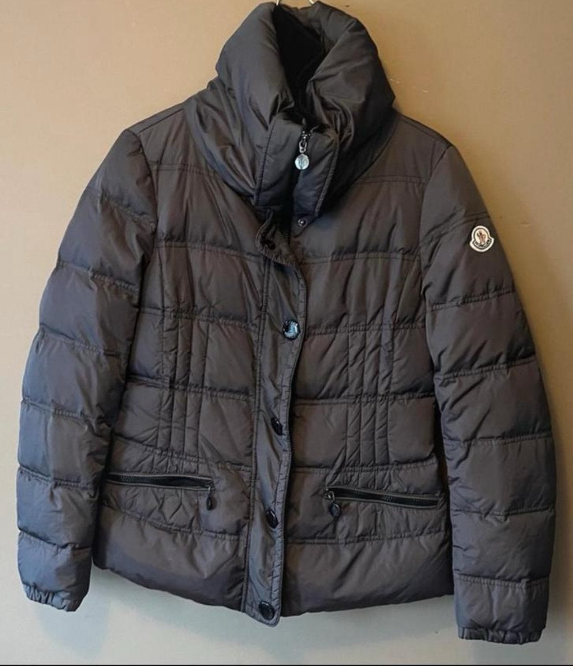 Moncler winterjas, Kleding | Dames, Jassen | Winter, Zo goed als nieuw, Zwart, Ophalen of Verzenden