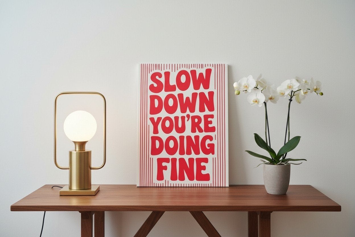 Canvas Schilderij Quote met lijst!!!!, Ophalen of Verzenden, Nieuw