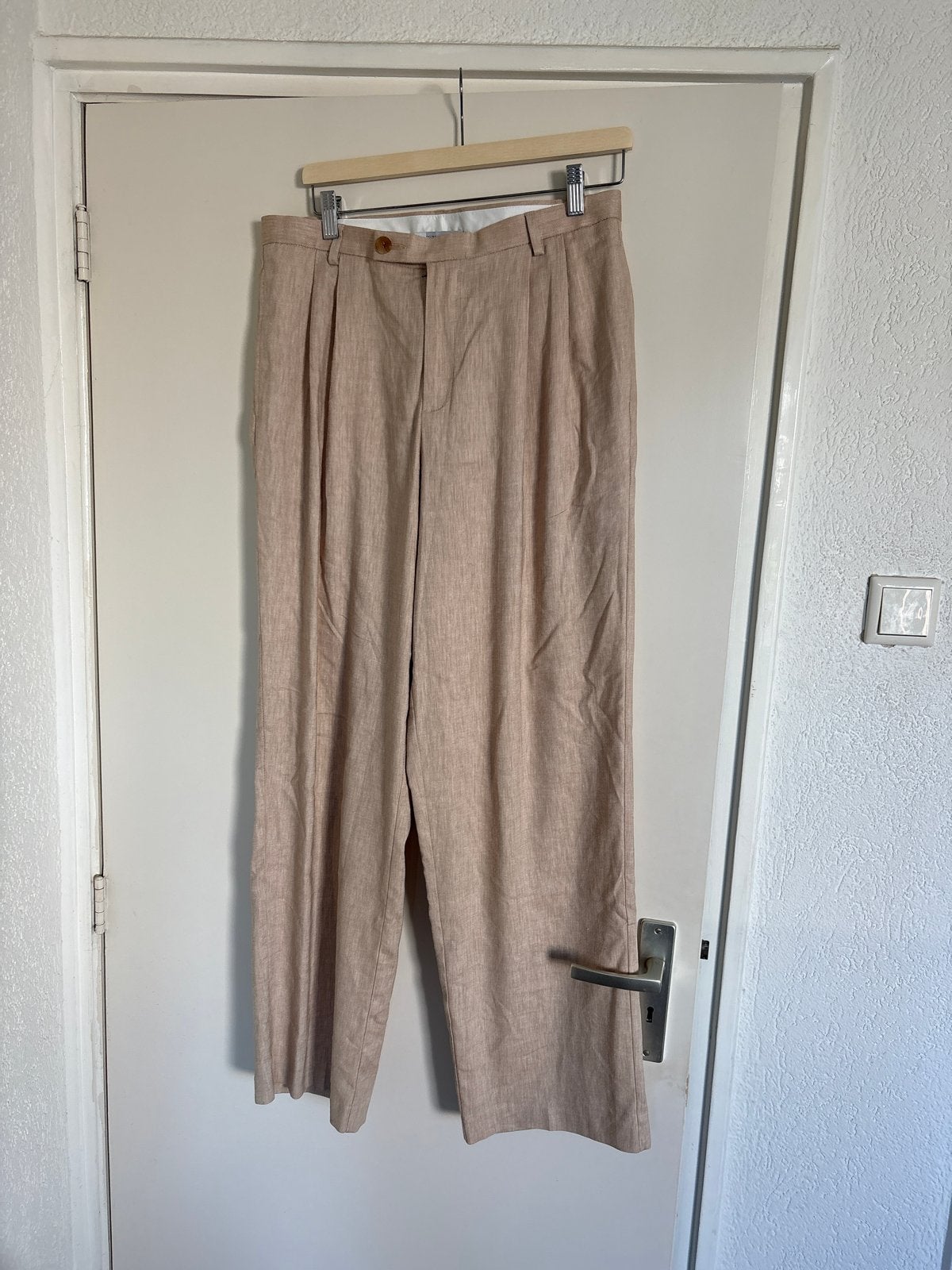 ASOS DESIGN Linnen Broek Heren Maat W32 L32, Ophalen of Verzenden, Nieuw, Overige maten, Beige