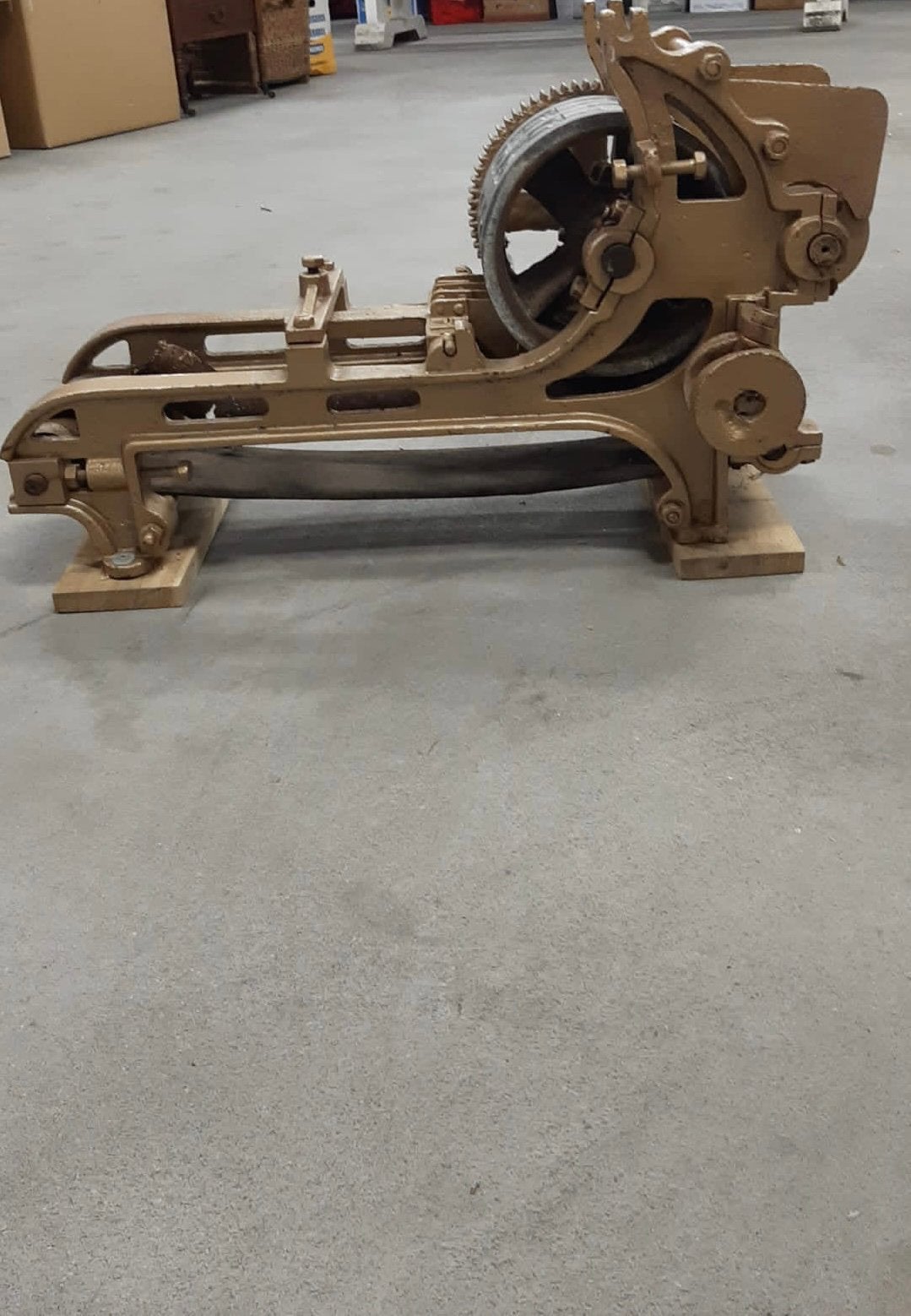 Speculaas machine decoratief goud kleurig weg ivm verhuizing, Antiek en Kunst, Curiosa en Brocante, Ophalen