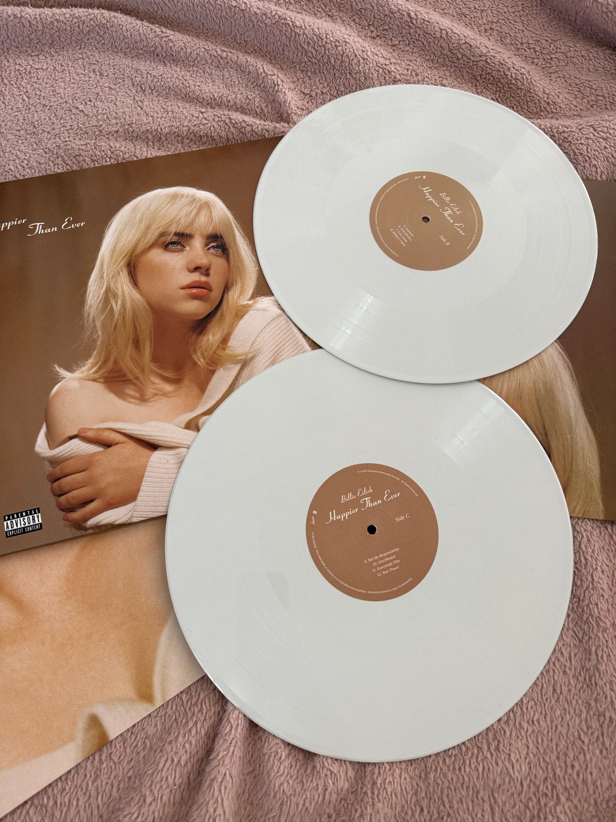 Billie Eilish - Happier Than Ever - Cool Grey Webstore Vinyl, Pop, Colored vinyl, Ophalen of Verzenden, Zo goed als nieuw