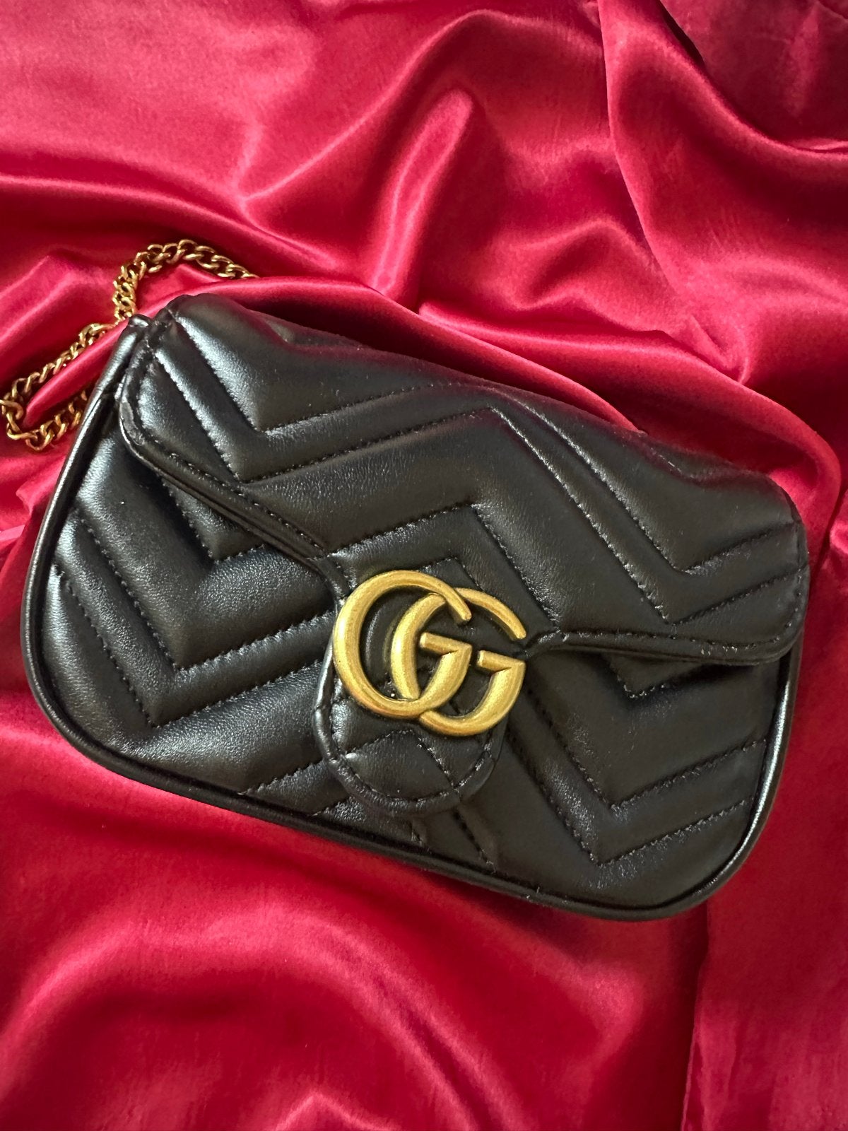 Gucci Mini Tasje Zwart, Ophalen of Verzenden, Zo goed als nieuw, Zwart, Schoudertasje