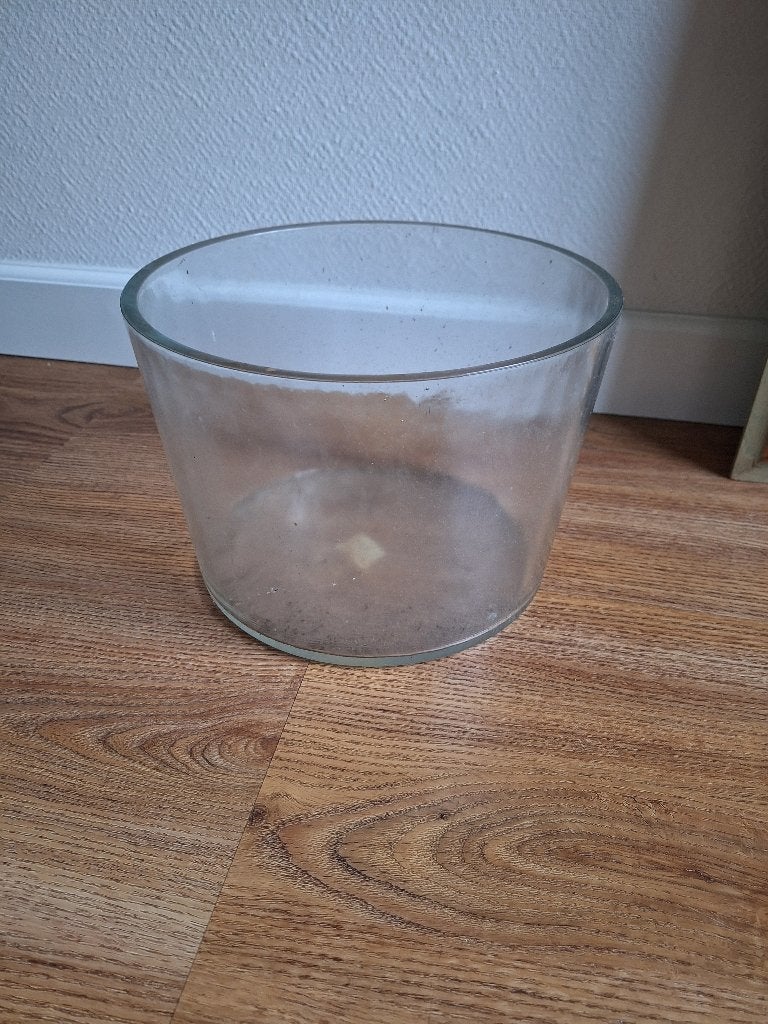 Grote glazen pot / schaal/ vaas, Ophalen of Verzenden, Gebruikt, Overige kleuren