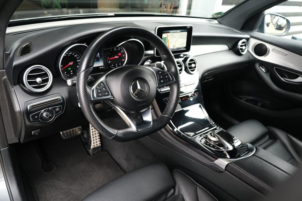 Mercedes-Benz GLC-klasse Coupé 250 4MATIC AMG DCT Navi Lede, Auto's, Mercedes-Benz, Gebruikt, Zwart, 4 cilinders, Bedrijf