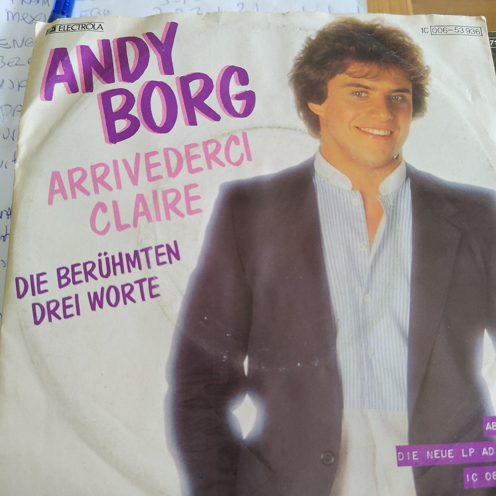 Andy Borg - Arrivederci Claire / Die Berühmten Drei Worte, Gebruikt, 7 inch, EP, Schlager