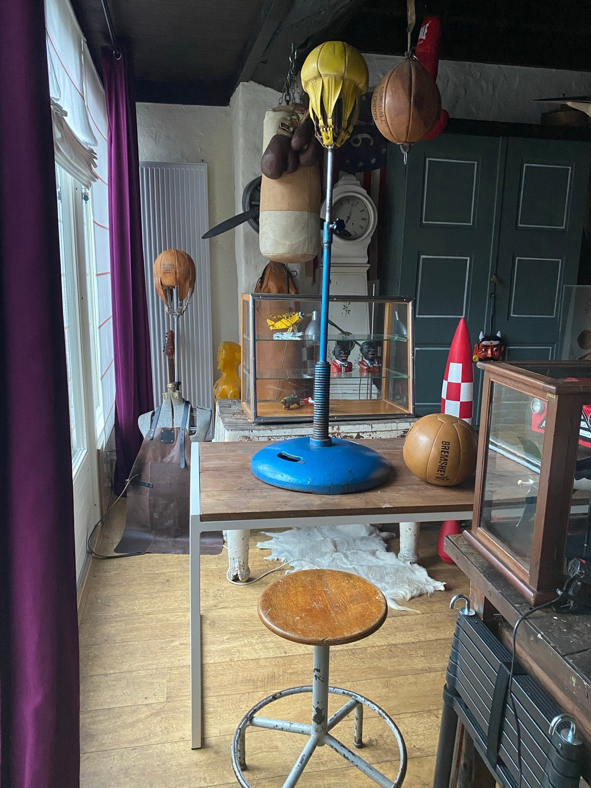 Vintage Metalen Trapauto - Rode Blikvanger, Ophalen, Gebruikt