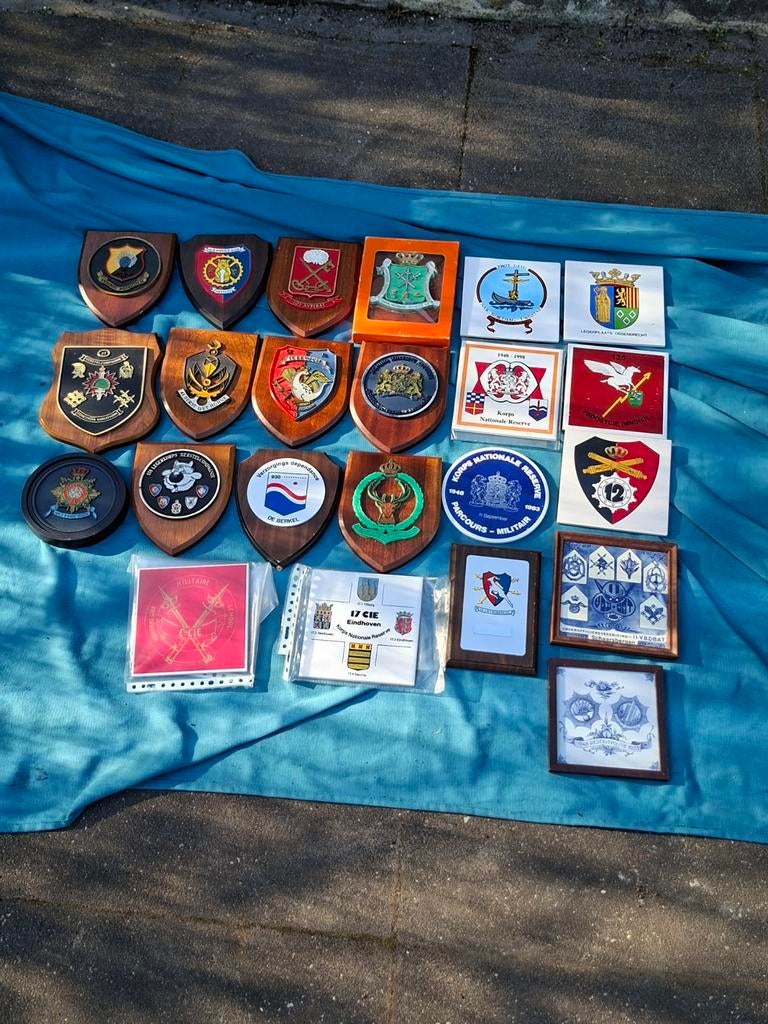 Wandbordjes politie en militair tegeltjes, Verzamelen, Militaria | Algemeen, Landmacht, Kunstobject, Nederland, Ophalen of Verzenden