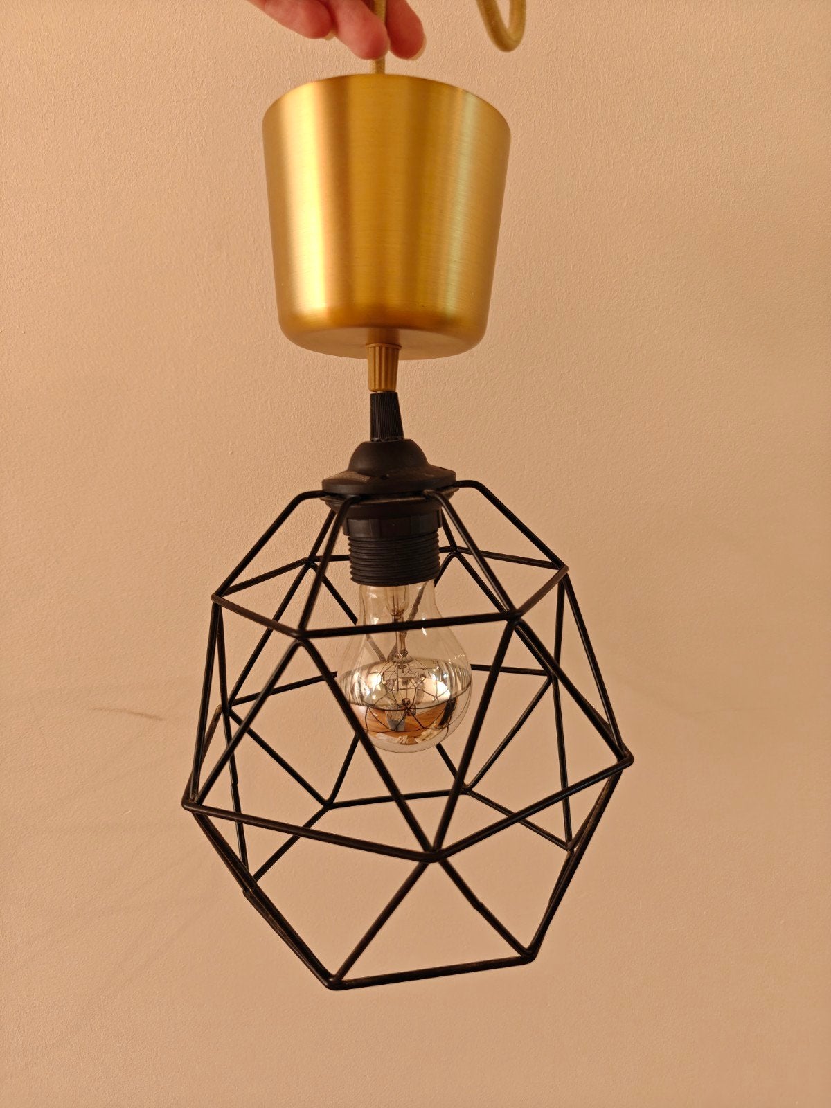 Urban Interiors Hanglamp Zwart/Goud, Huis en Inrichting, Lampen | Hanglampen, Ophalen, Nieuw, Metaal, Modern, Industrieel, Urban