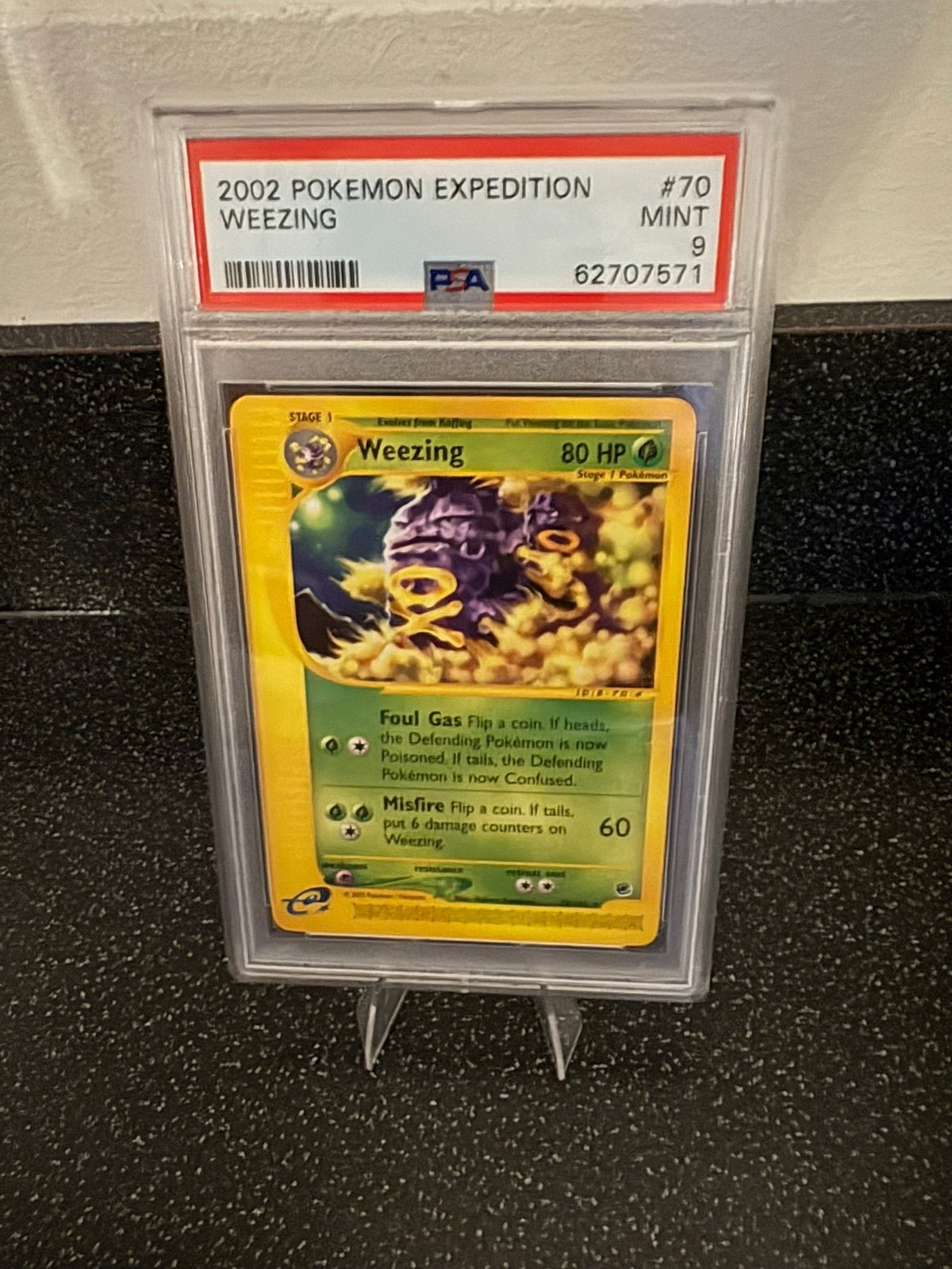 Weezing 70/165 - PSA 9, Hobby en Vrije tijd, Verzamelkaartspellen | Pokémon, Ophalen of Verzenden, Zo goed als nieuw, Losse kaart