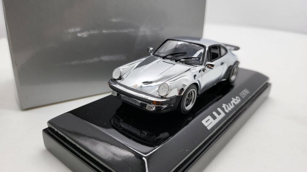 Porsche 911 Turbo 1976 Special Chrome Edition, Hobby en Vrije tijd, Modelauto's | 1:43, Auto, Nieuw, ?, ?
