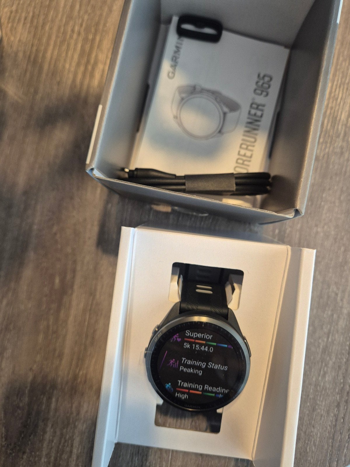 Garmin Forerunner 965 - nieuw in doos, Stappen, Zwart, Garmin, Nieuw