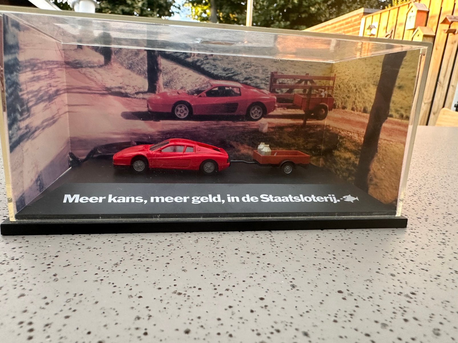 Ferarri testarossa “staatsloterij”, Hobby en Vrije tijd, Modelauto's | 1:24, Ophalen, Zo goed als nieuw, Bburago