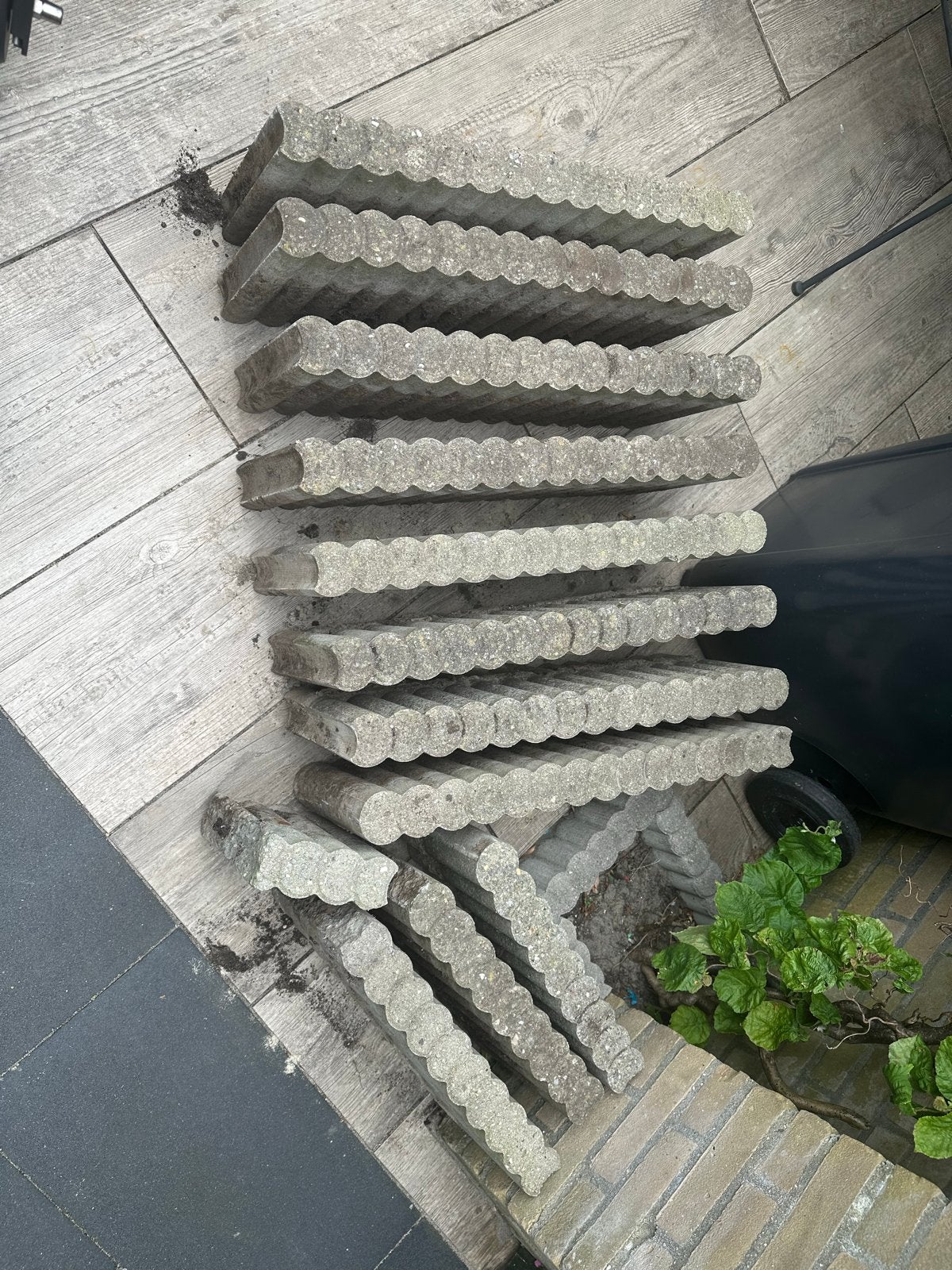 Betonnen border/palissade voor tuin of oprit, Ophalen, Gebruikt, 25 tot 50 cm, Minder dan 25 cm