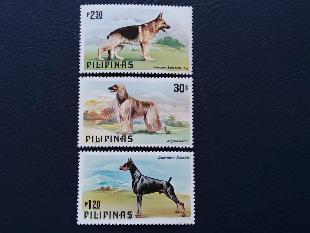 Filipijnse postzegels met hondenrassen, Ophalen of Verzenden, Postfris, Dier of Natuur
