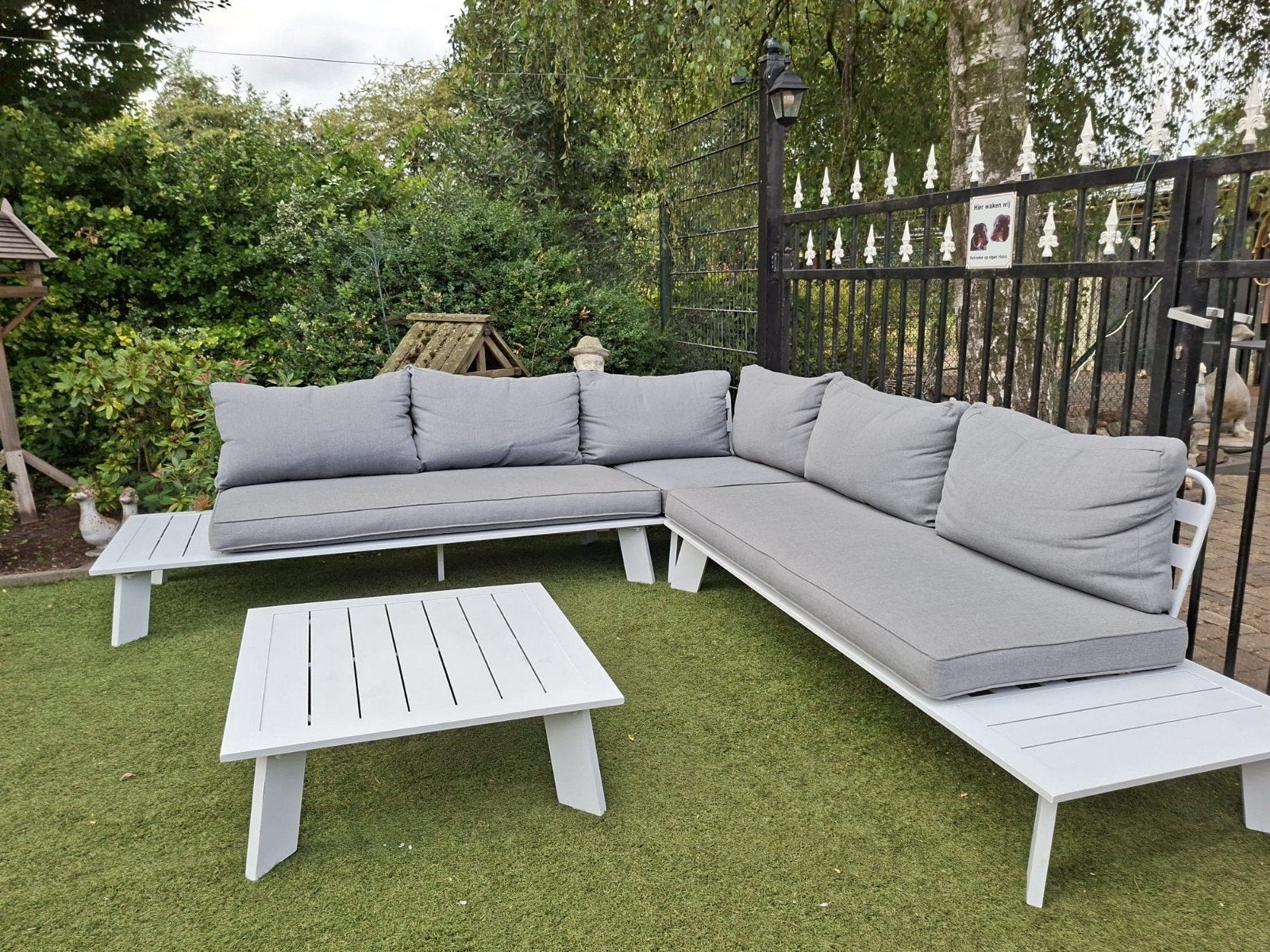 Groot aluminium loungeset, Tuin en Terras, Ophalen, Gebruikt, Aluminium, Loungeset