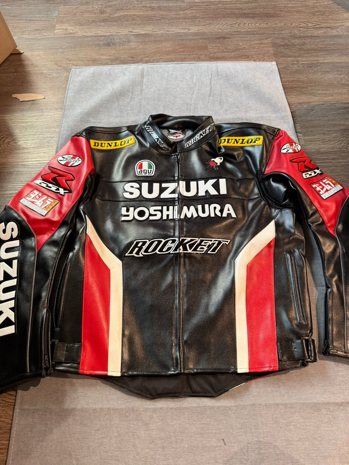 Suzuki Yoshimura Motorjas (Maat XXL) Vintage zwart, Ophalen of Verzenden, Zo goed als nieuw, Overige maten, Zwart