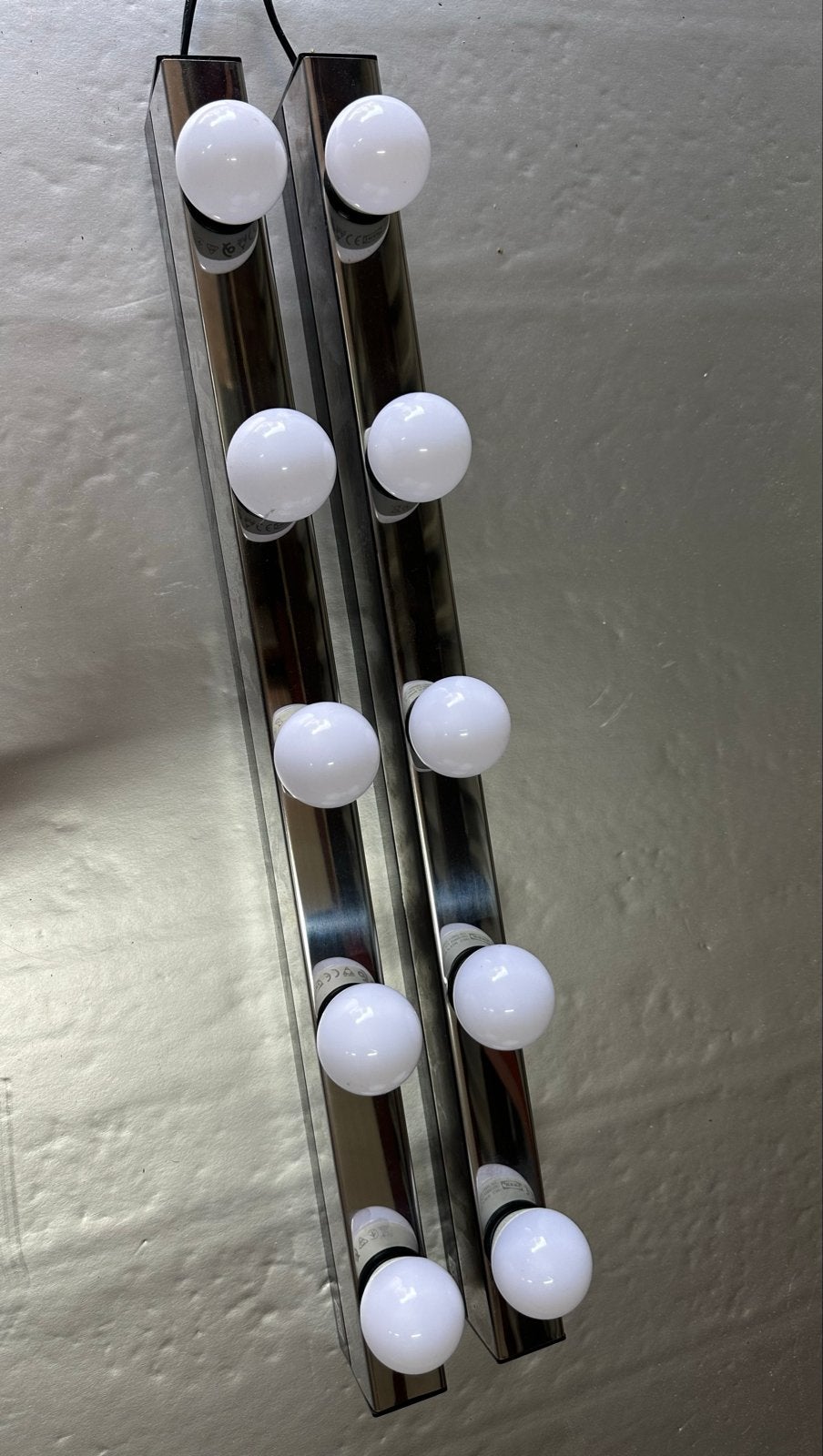 Make-up spiegelverlichting - Chroom met 10 LED lampen, Overige merken, E14 (klein), Zo goed als nieuw, Zilver
