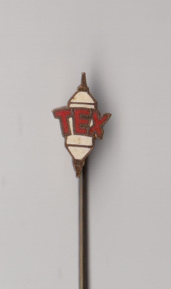 Tex emaille Dobber Hengelsport speldje, Verzamelen, Gebruikt, Niet vindbaar, Niet vindbaar, Speldje of Pin