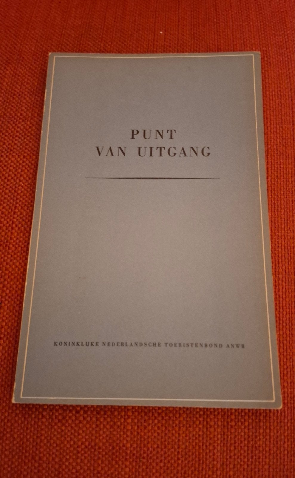 ANWB WEGENWACHT Boekje, "Punt van Uitgang"  50e jaren., Ophalen of Verzenden, Gelezen