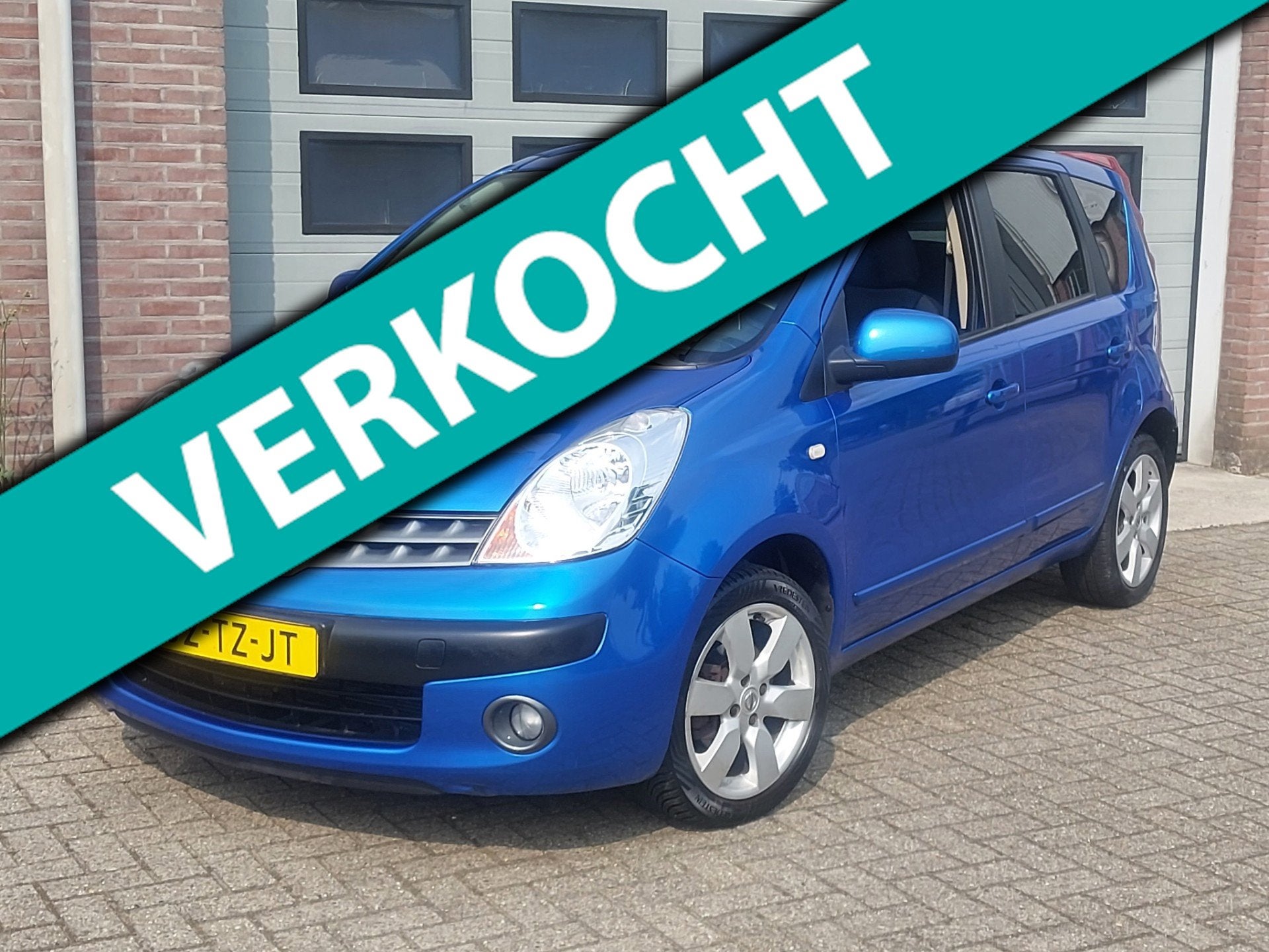 Nissan Note 1.4 First Note 2007 Airco, Auto's, Stof, Blauw, Origineel Nederlands, Bedrijf