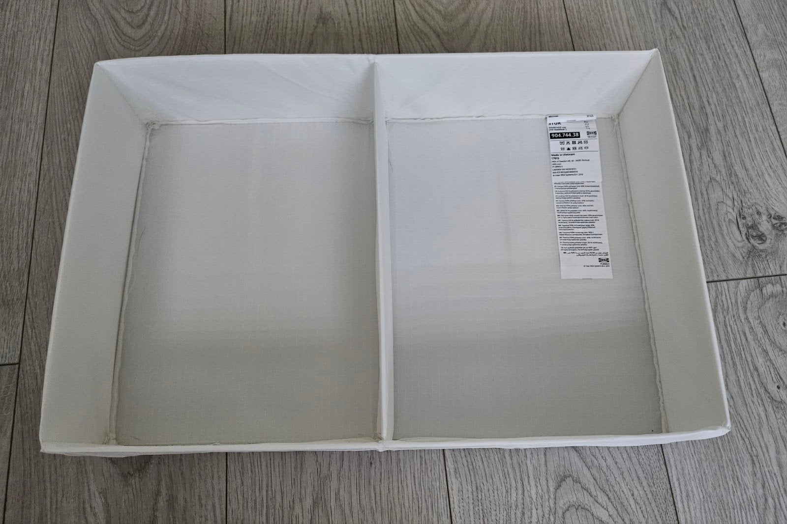 IKEA STUK Opbergbox met vakken - Wit - 34x51x10 cm (Zgan), Ophalen of Verzenden, Zo goed als nieuw, Rechthoekig, Mand