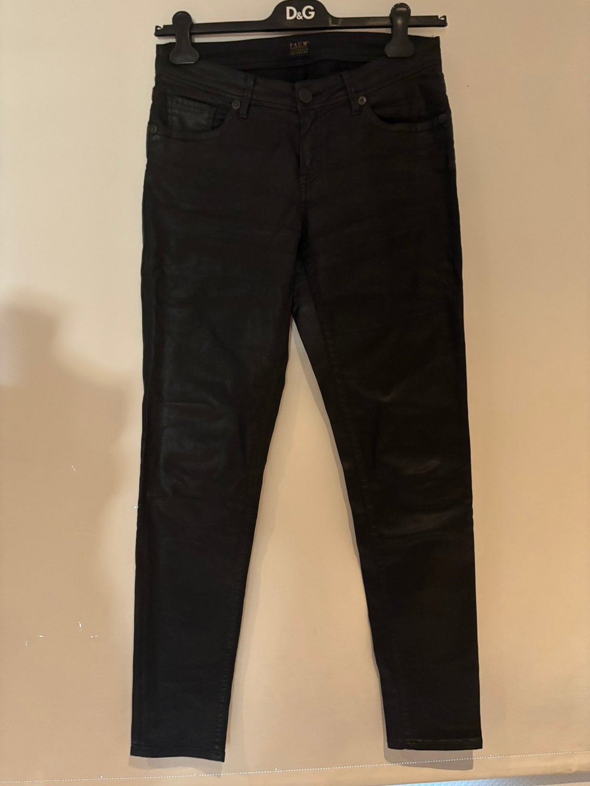 Pauw lederlook broek maat 2. S, ., Zwart, Ophalen of Verzenden, Zo goed als nieuw