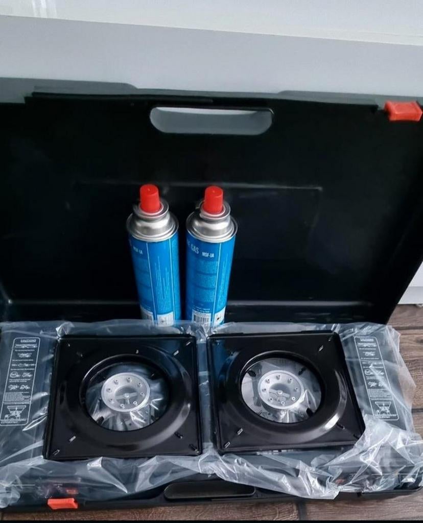 Camping gasstel 2500W 2x, Ophalen of Verzenden, Nieuw