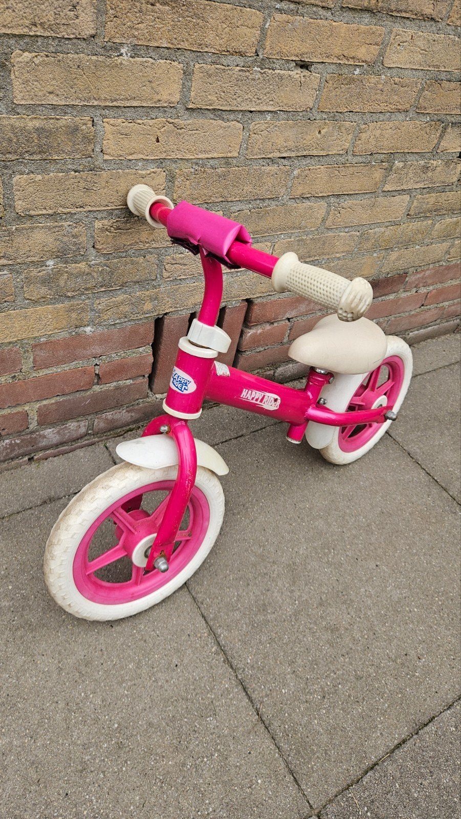 Roze loopfiets voor kinderen - Happy Rider, Ophalen, Gebruikt, Loopfiets