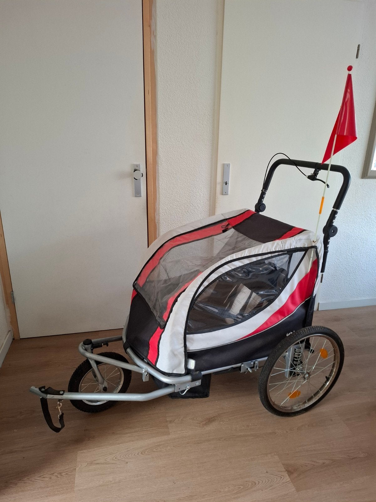 Fietskar/ wandelwagen voor 2 kinderen tot 40 kg, Ophalen, Gebruikt, Vering, Kinderkar