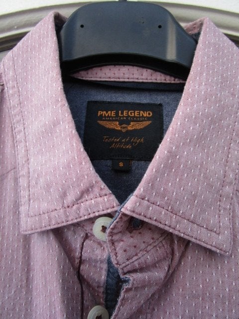 Modern PME Legend overhemd maat S/M, Kleding | Heren, Overhemden, Zo goed als nieuw, Halswijdte 39/40 (M), Roze, Ophalen