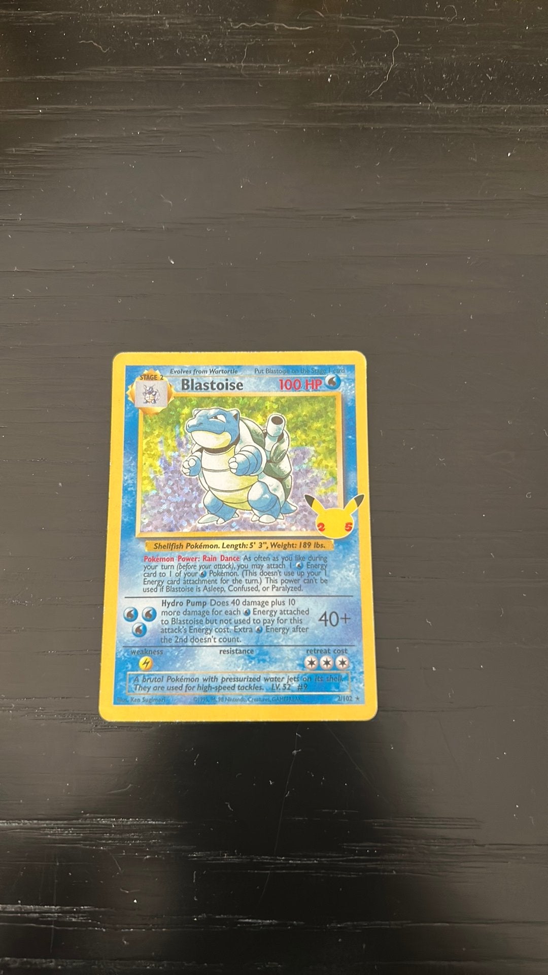 Originele blastoise  kaart, Ophalen, Zo goed als nieuw