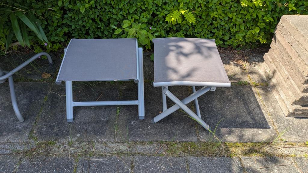2 inklapbare krukjes, Tuin en Terras, Tuinsets en Loungesets, Ophalen, Gebruikt