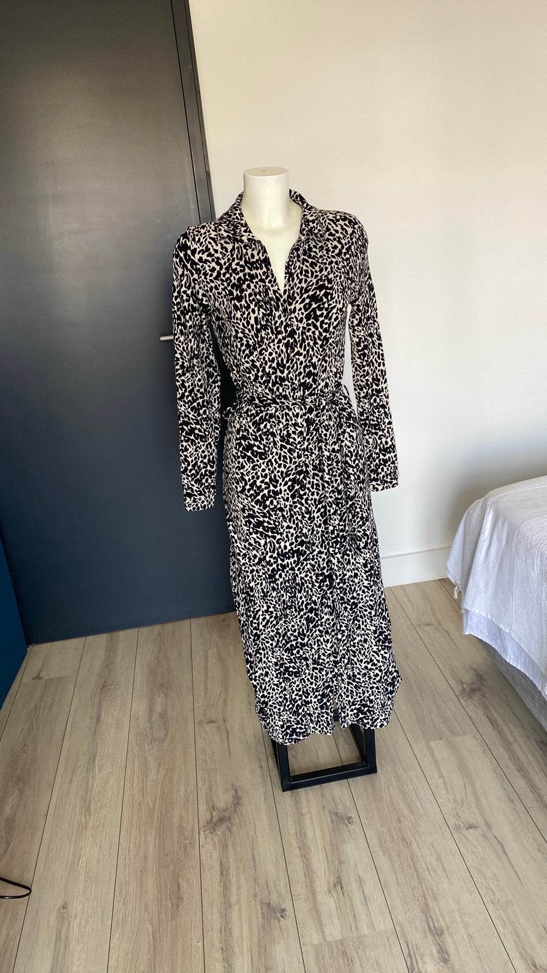 Jurk juffrouw Jansen maat S (M) zwart wit, Kleding | Dames, Ophalen of Verzenden, Zo goed als nieuw, Zwart