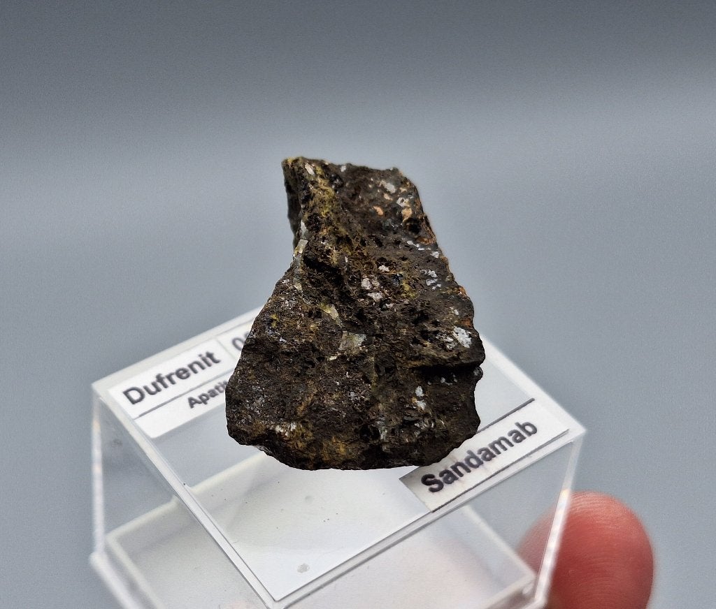 Dufreniet, Apatiet - Sandamap, Namibië, Ophalen of Verzenden, Mineraal