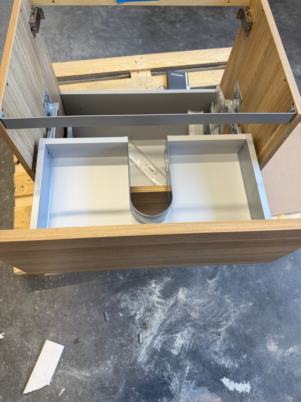 Nieuwe wastafelonderkast met lades - Eikenlook, Nieuw, Minder dan 100 cm, Wastafelkast, 25 tot 50 cm