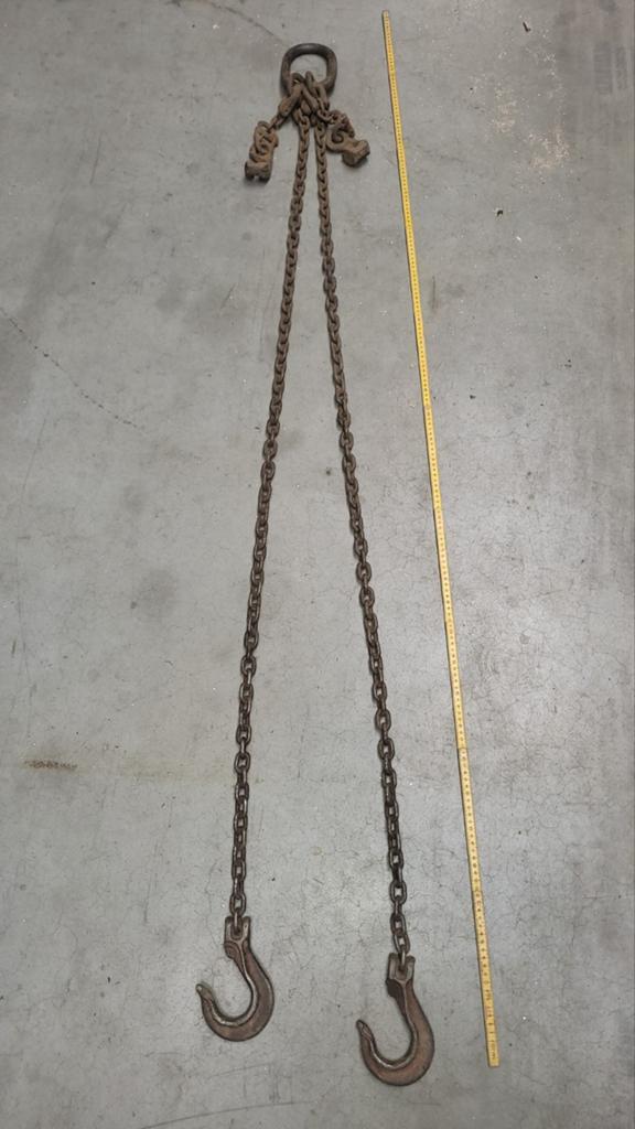 Sleepketting met inkorthaken tweesprong 1,8 mtr, Ophalen of Verzenden