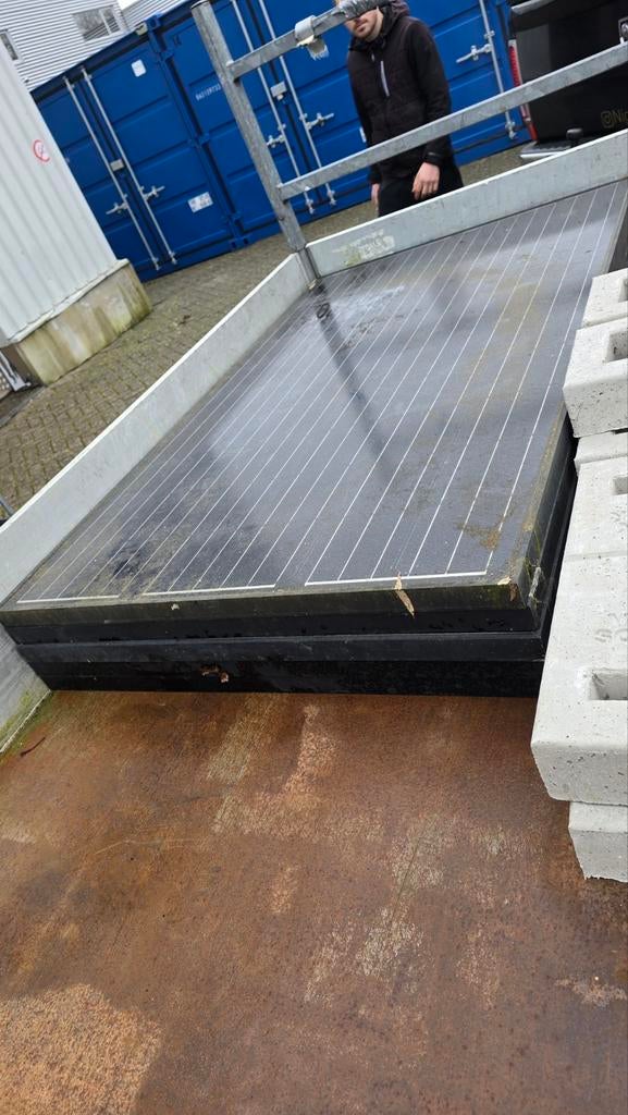 5x zonnepaneel met omvormer, Doe-het-zelf en Verbouw, Ophalen, Gebruikt