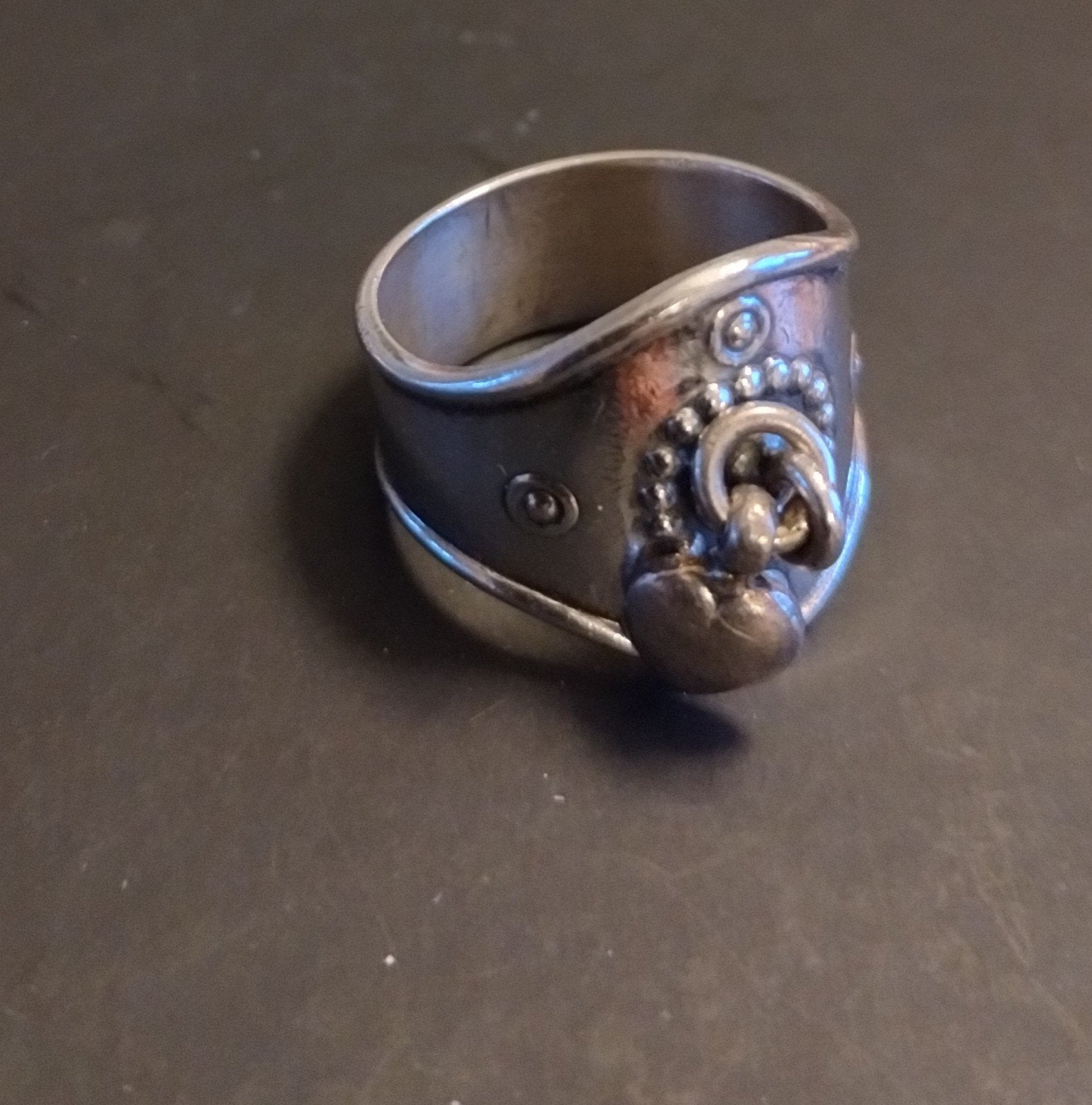 Zilveren ring met hartje Kalevala Koru Finland, 1976, Sieraden, Tassen en Uiterlijk, Ringen, Ophalen of Verzenden, Zilver, Zilver