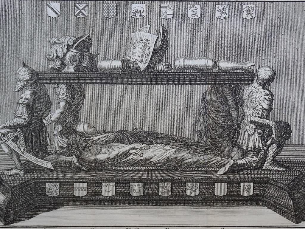 gravure Praalgraf Engelbert II van Nassau heer Breda 1740, Antiek en Kunst, Verzenden