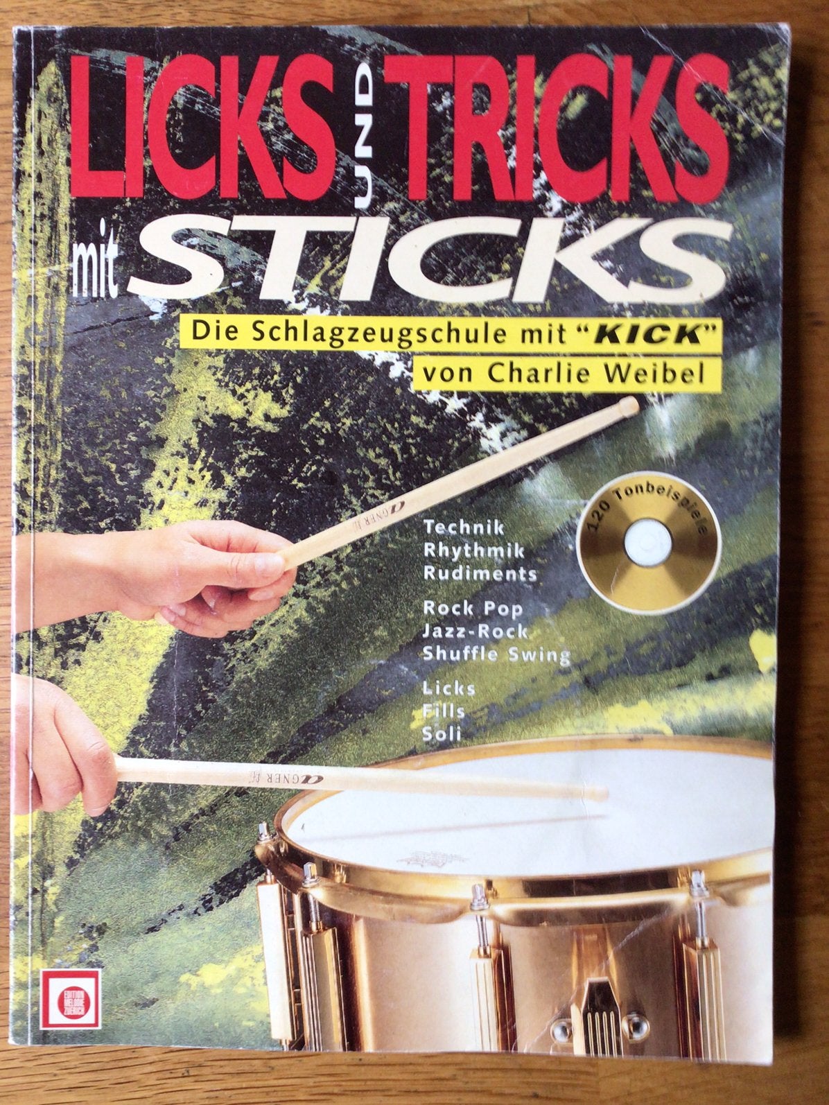Charlie Webel, Licks und tricks mit sticks, incl cd, Gebruikt, Drums of Percussie, Les of Cursus, Ophalen of Verzenden