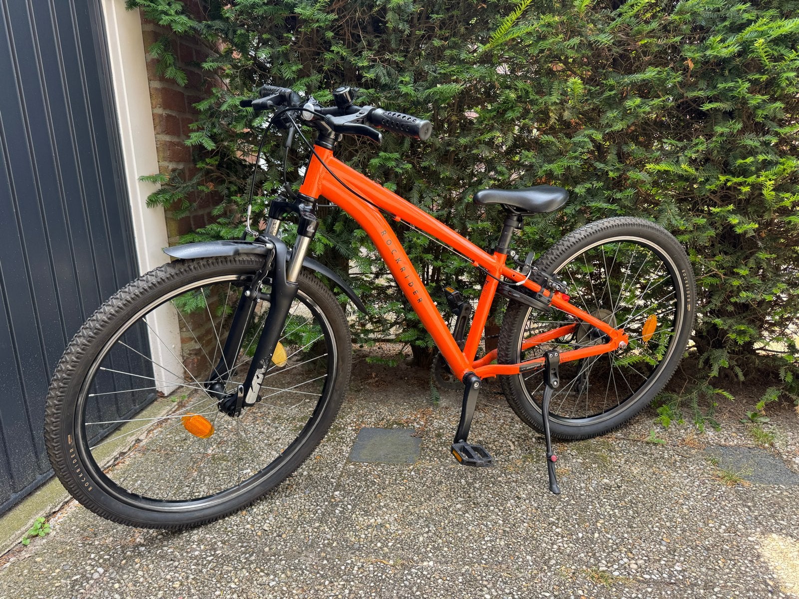 Rockrider MTB ST 500 26" Oranje Mountainbike 7 versn., Ophalen, 24 inch of meer, Gebruikt, Velgrem
