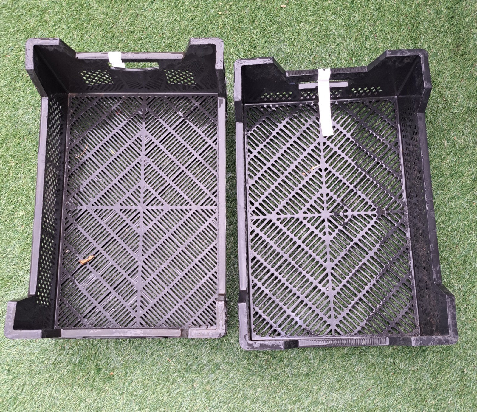 2x veenmankrat kunststof kratten voor opslag of transport, Ophalen, Gebruikt, 40 tot 60 cm, 50 tot 75 cm