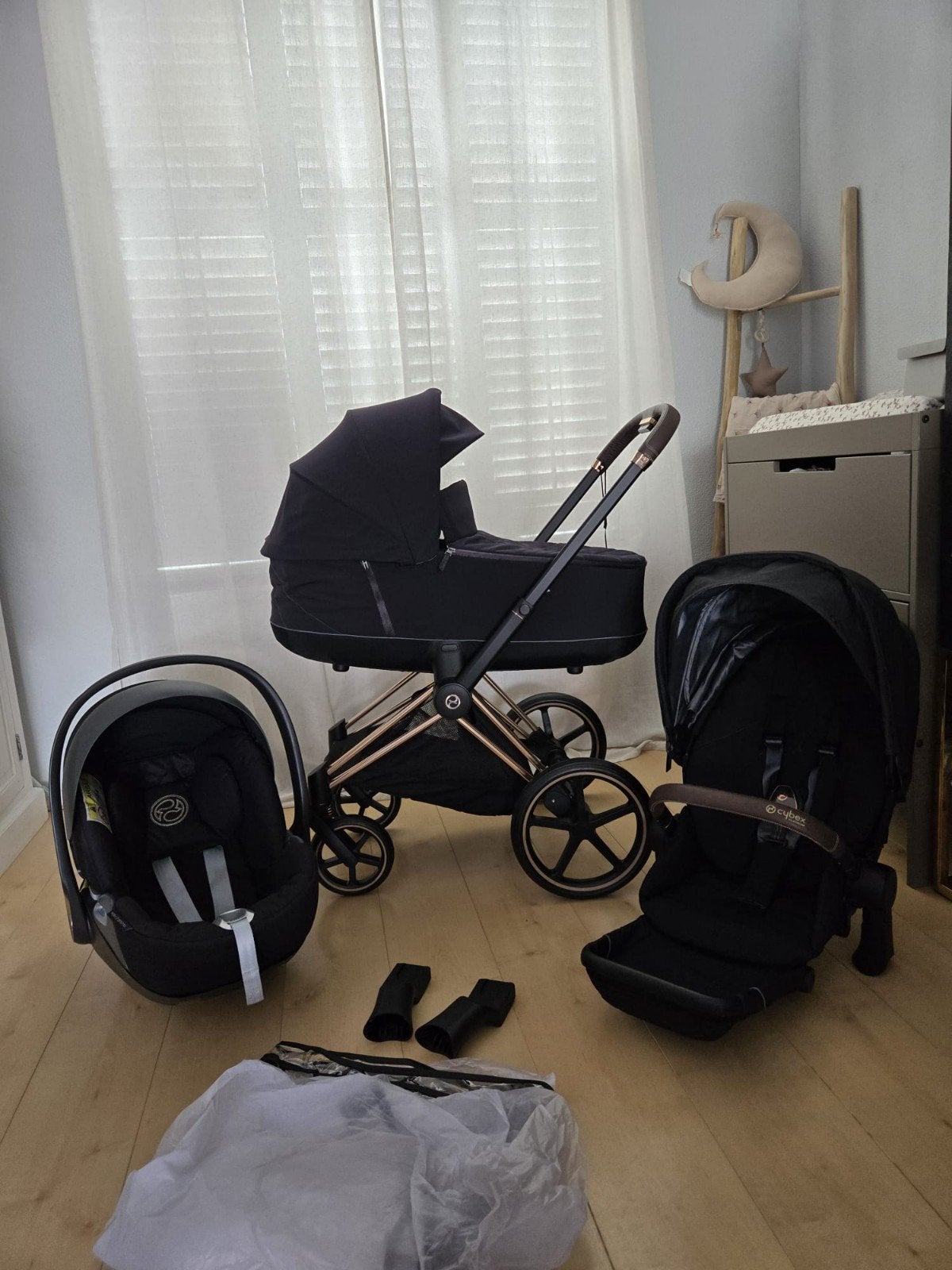 Kinderwagen Cybex priam rose gold 3in1 all's nieuw, Kinderen en Baby's, Kinderwagens en Combinaties, Ophalen of Verzenden, Zo goed als nieuw