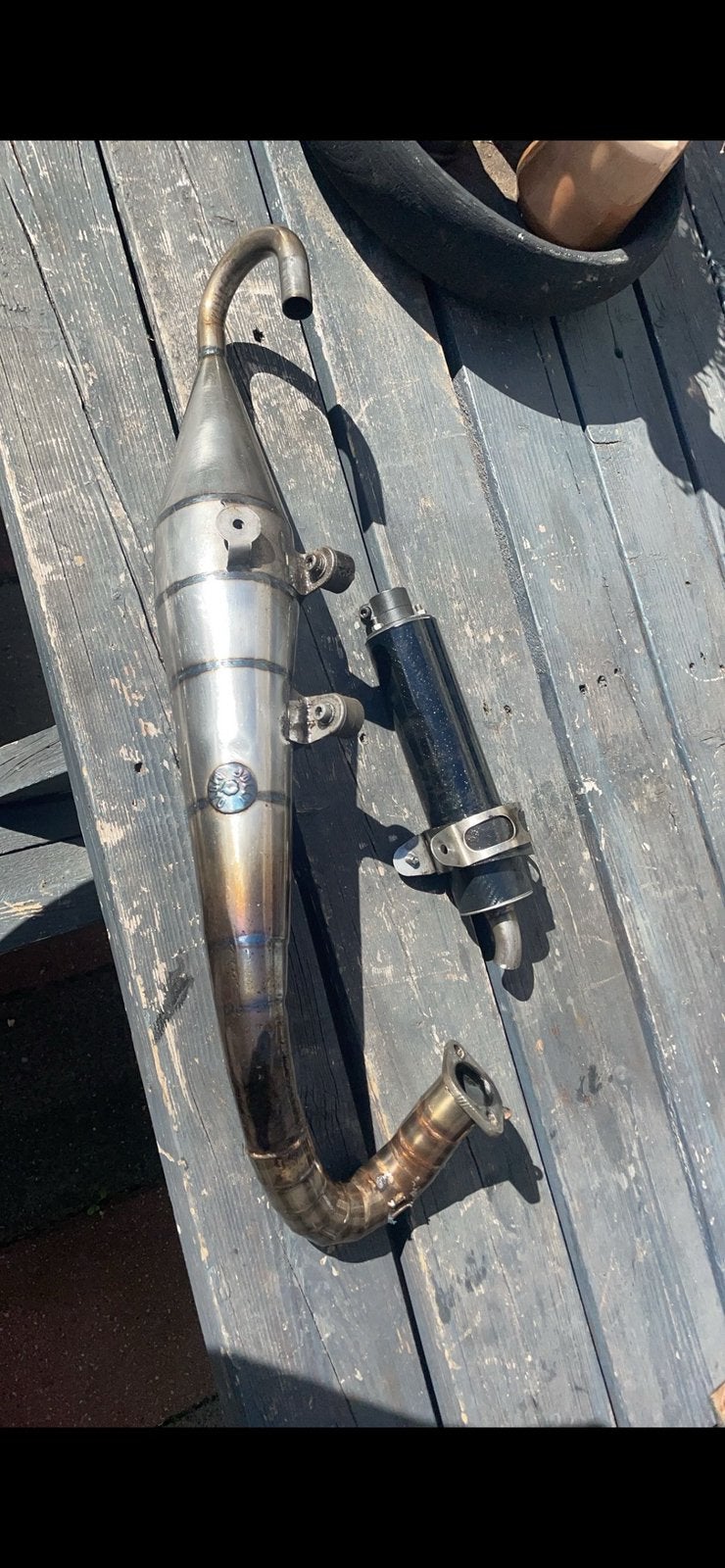 Jolly moto uitlaat met tesm zuid bocht 125/180cc, Ophalen of Verzenden, Nieuw
