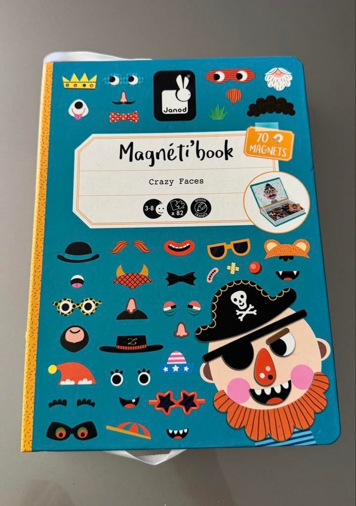 Janod Magneti'book Crazy Faces, Kinderen en Baby's, Speelgoed | Educatief en Creatief, Ophalen of Verzenden, Zo goed als nieuw