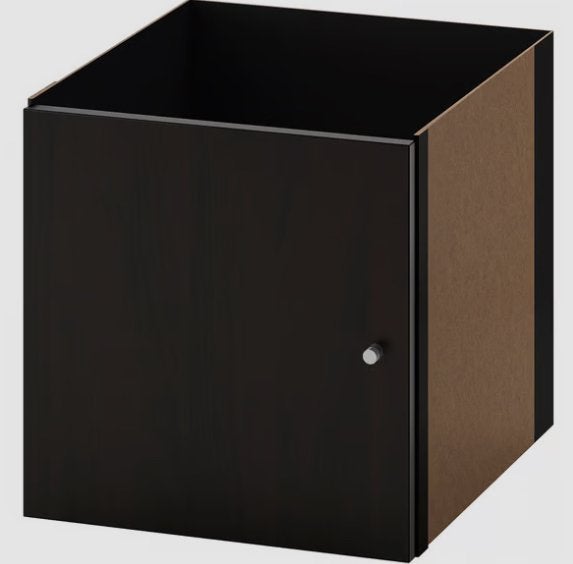 Zwarte opbergkubus met deur EN een ladekast ikea kallax, Ophalen, Zo goed als nieuw