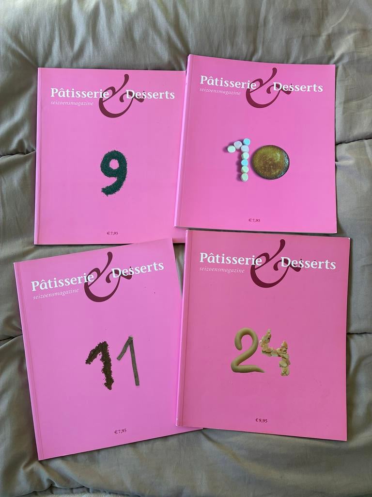 4x Patisserie & Desserts Seizoensmagazine - Nrs. 9, 10, 11,, Ophalen of Verzenden, Gelezen, Overige typen